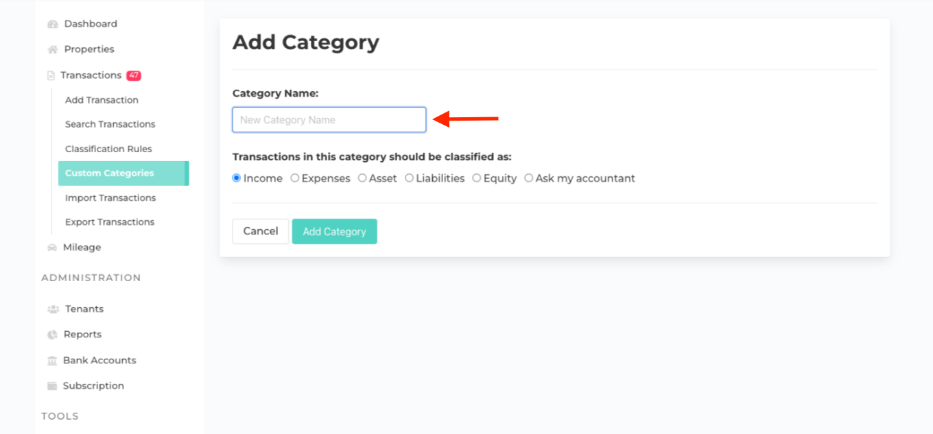 Adding Category name and categorization of classification